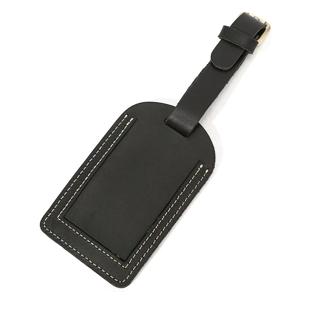 ZORVOA Crazy Horse Leather Luggage Tag